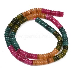 Окрашенные природные белый нефрит бисер пряди&nbsp;G-H333-02D