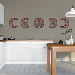 Полые деревянные настенные украшения AJEW-WH0323-36C-01