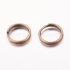 アイアンスプリットリング  ダブルループ丸カン  カドミウムフリー＆ニッケルフリー＆鉛フリー  赤銅鉱  8x1.4mm  内径約6.6mm  約7000個/1000g&nbsp;JRDR8mm-NF