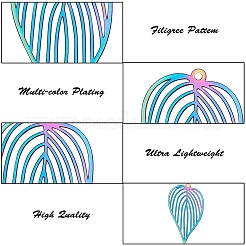 20 шт. 10 стиля вакуумного покрытия PVD из нержавеющей стали 201 филигранные подвески STAS-SZ0001-79