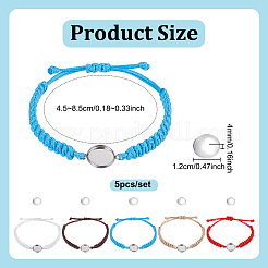 Изготовление браслетов из вощеного полиэфирного шнура 5шт. BJEW-UN00025