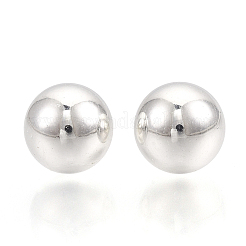 ABSプラスチックビーズ  穴なし/ドリルなし  ラウンド  銀メッキ  3mm  約200000個/2500g&nbsp;OACR-S033-3mm-02