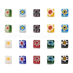 65шт стеклянные бусины миллефиори ручной работы LK-YW0001-03