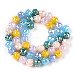 Chapelets de perles en verre électroplaqué&nbsp;GLAA-Z006-01F