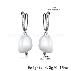 Комплект из ожерелья и серег-колец из стерлингового серебра с натуральным пресноводным жемчугом S925 EC3448-3