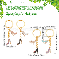 Themalegierungs-Emaille-Anhänger keychain der Schuhe mit hohen Absätzen&nbsp;KEYC-FG0001-07