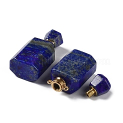 Colgantes de botellas de perfume facetadas de lapislázuli natural&nbsp;G-A026-11A