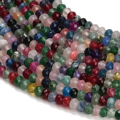 Gefärbt natürlichen weißen Jade Perlen Stränge&nbsp;GG-CBAF9EE-A10-3x4mm