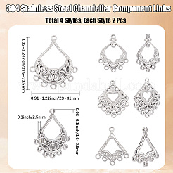 8 шт. 4 стиля 304 нержавеющая сталь люстра компоненты соединения STAS-BBC0007-60