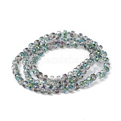 Прозрачные стеклянные бусины гальваническим пряди EGLA-F153-HP01