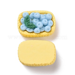 オペーク樹脂カボション  DIYアクセサリー  ブルーベリー  ライトスカイブルー  24x16x12mm&nbsp;RESI-G029-B03