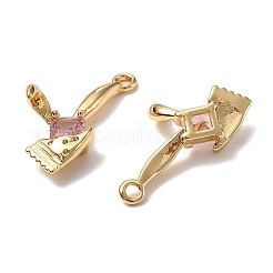 Латунные микро проложить кубического циркония подвески KK-A259-32G