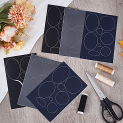 6 лист 3-х видов прямоугольника с круглым и овальным узором самоклеящаяся нейлоновая аппликация PATC-CP0001-01