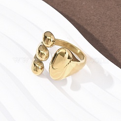 Anillos de puño de acero inoxidable 304&nbsp;RJEW-P177-01E-G