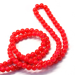 Perles rondes en verre imitation jade&nbsp;DGLA-Q021-10mm-05