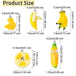 10шт 5 стиля непрозрачные подвески из смолы&nbsp;RESI-YW0001-76