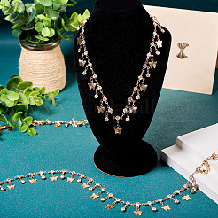 Цепи ручной работы со стразами и плоскими круглыми звеньями&nbsp;CHC-TA0001-35