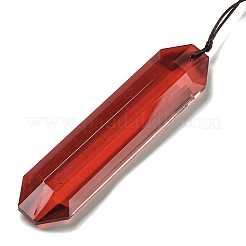 Стеклянные прямоугольные подвесные ловцы солнца HJEW-P018-C06