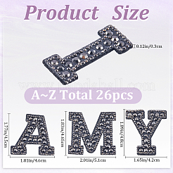 Патчи со стразами из смолы алфавита DIY-GF0009-18B
