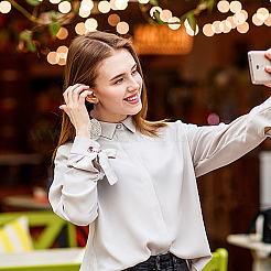 3 пара двухцветных полых овальных сережек-подвесок из дерева со штифтами из нержавеющей стали 304 для женщин EJEW-AN0004-83