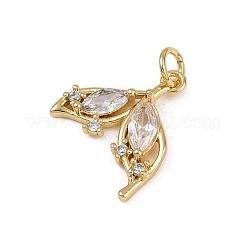 Латунные микро проложить кубического циркония подвески KK-Z120-04G-01