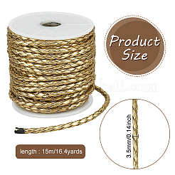 15 m 4-lagiges geflochtenes PU-Lederband&nbsp;OCOR-WH0101-65