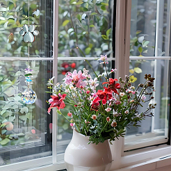 Стеклянный круглый подвесной ловец солнца&nbsp;AJEW-WH20130-15