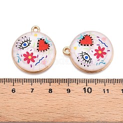 Pendenti in smalto in lega di placcatura stampata&nbsp;ENAM-T020-02D