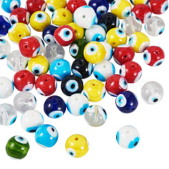 60шт ручной работы сглаз бусины лэмпворк LAMP-TA0001-69