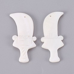 Подвески из натурального белого жемчуга BSHE-F006-01