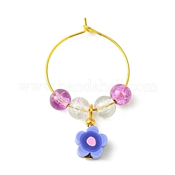 Ручной полимерной глины цветок бокал подвески AJEW-JO00233