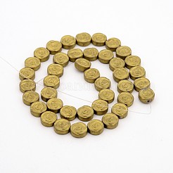 Гальванизировать немагнитных синтетический гематит бисер пряди G-J286-16