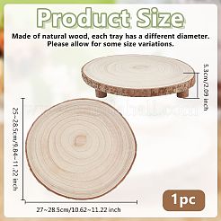 Rundes Blumentopfregal aus Holz&nbsp;AJEW-WH0709-031A