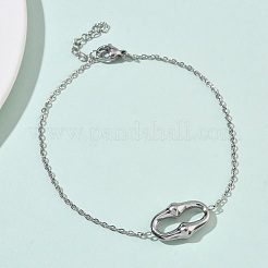 Овальные подвески из нержавеющей стали 304&nbsp;SJEW-C009-01P