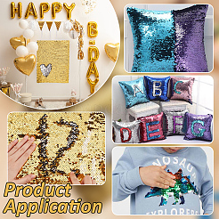 Doppelseitiger Paillettenstoff mit Haustiermotiv&nbsp;DIY-WH0888-037C