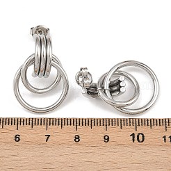 Серьги-гвоздики с закрученным кольцом из нержавеющей стали 304&nbsp;EJEW-P324-06P