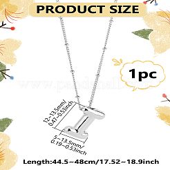 1 шт. латунная цепочка с подвесками в виде букв из сплава NJEW-LP0001-41I-P