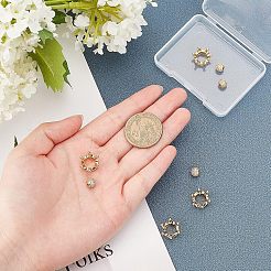 8 pz 2 stili cz ottone micro pavé perline di zirconia cubica di grado AAA&nbsp;KK-CA0001-38G