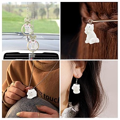 4 шт. подвески из флокированной смолы 4 стилей&nbsp;RESI-YW0006-21