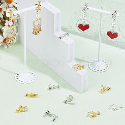 36 шт. 6 стиля латунных клипс-сережек-конвертеров KK-SC0004-71