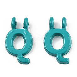 Placage de crémaillère en alliage peint par pulvérisation Pendentifs à 2 boucle&nbsp;PALLOY-N176-01Q