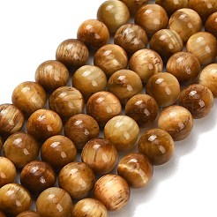 Природных тигровый глаз бисер нитей&nbsp;G-B133-A02-10mm-03