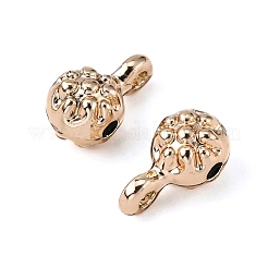 フラワーチューブベイル  ループベイル  合金保釈ビーズ  ローズゴールド  11x6x6mm  穴：2mm&nbsp;PALLOY-I114-12RG-AAA