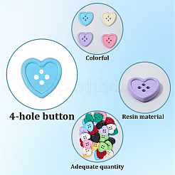 40 шт. 10-х цветные кнопки из смолы&nbsp;BUTT-SP0001-18