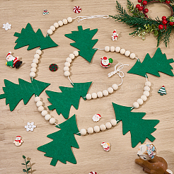 Рождественские войлочные подвесные баннеры флаги&nbsp;AJEW-WH20064-99B