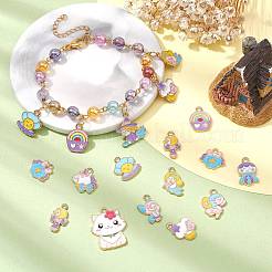 Подвески из сплава эмали 24шт 12 стиля&nbsp;ENAM-SZ0004-11