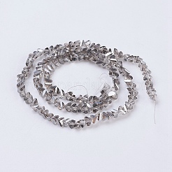 Chapelets de perles en verre électroplaqué&nbsp;EGLA-J145-4mm-PL01