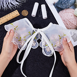 Отстегивающиеся женские накладные воротники из органзы AJEW-WH0348-50