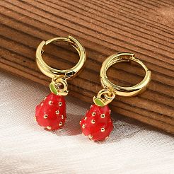 Латунные серьги обруча EJEW-S251-04C-G