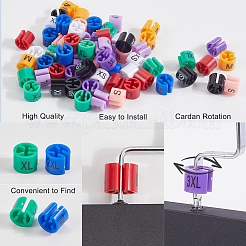 270 шт. 9-х цветные пластиковые маркеры размеров одежды и брюк&nbsp;KY-GF0001-58